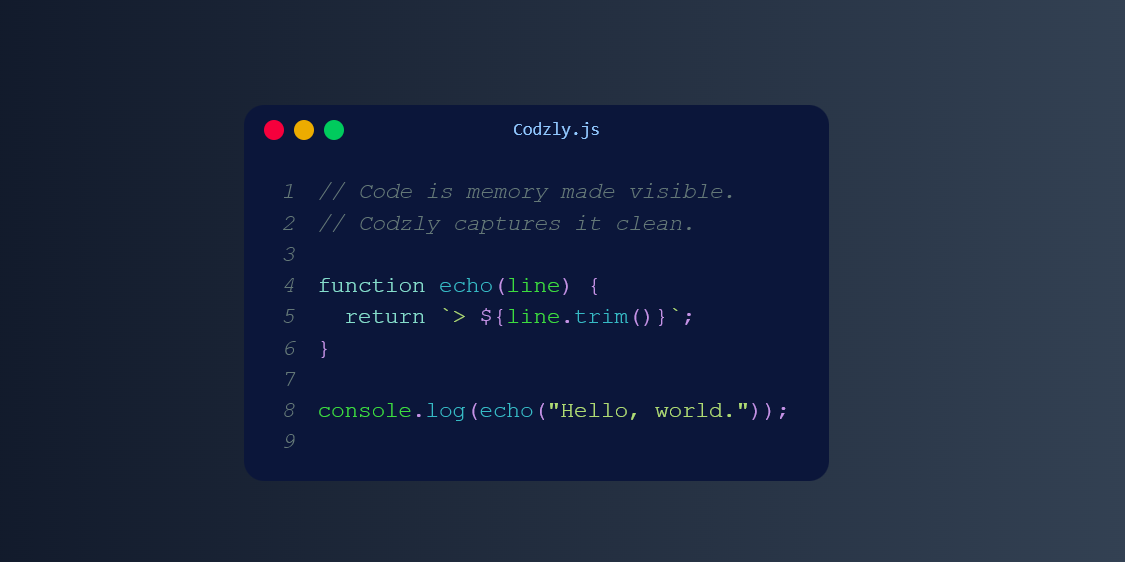 Codzly output preview